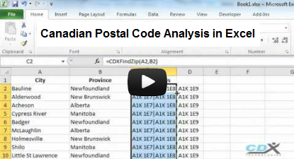 CDXZipStream Canadian Postal Codes Video