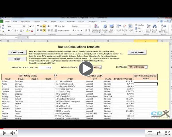 Find U.S. ZIP and Canadian Postal Codes in a Radius