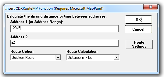 CDXRadius Dialog