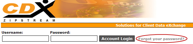 CDXZipStream Lost Password