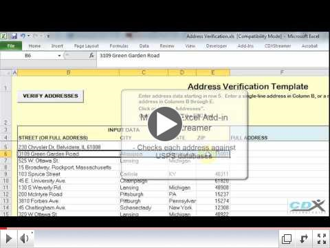 Address Verification Template