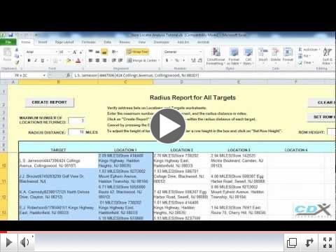 Geographic Access Analysis Using Microsoft Excel