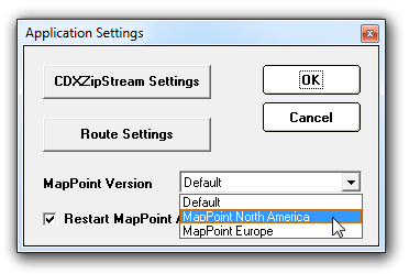 How to set the default MapPoint version