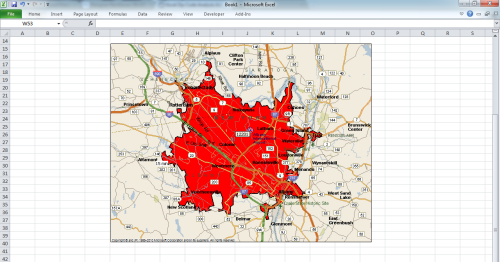 Excel Drive Time Map