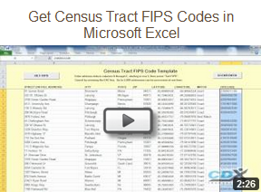 Get Census Tract FIPS Codes in Microsoft Excel