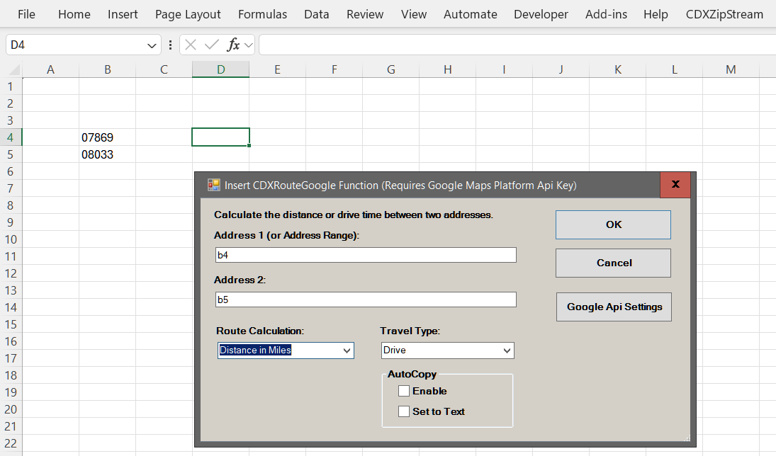 CDXRouteGoogle